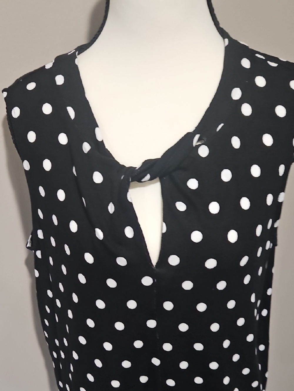 Women’s Black Polka Dot 8/10 Tank Top